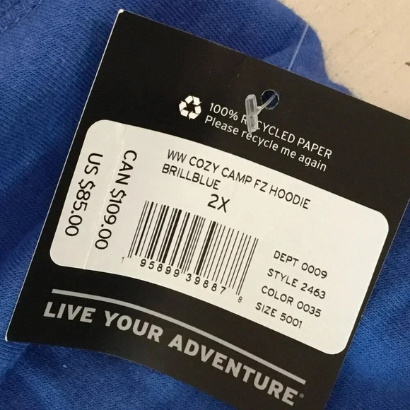 NWT Eddie Bauer Hoodie Athleisure Sweatshirt Running Track Jackets SZ 2 X - Picture 8 of 10